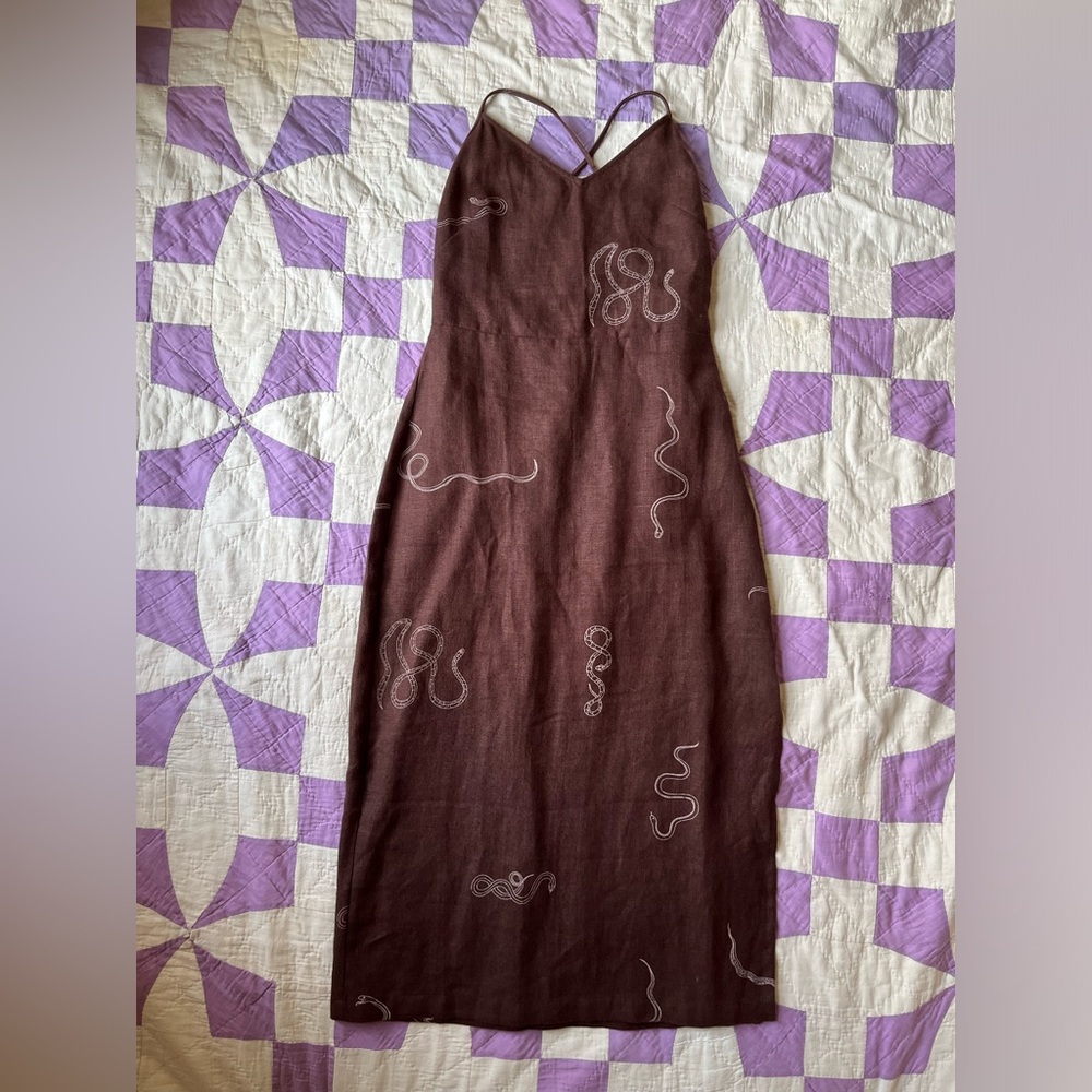 Paloma Wool mamba snake linen dress